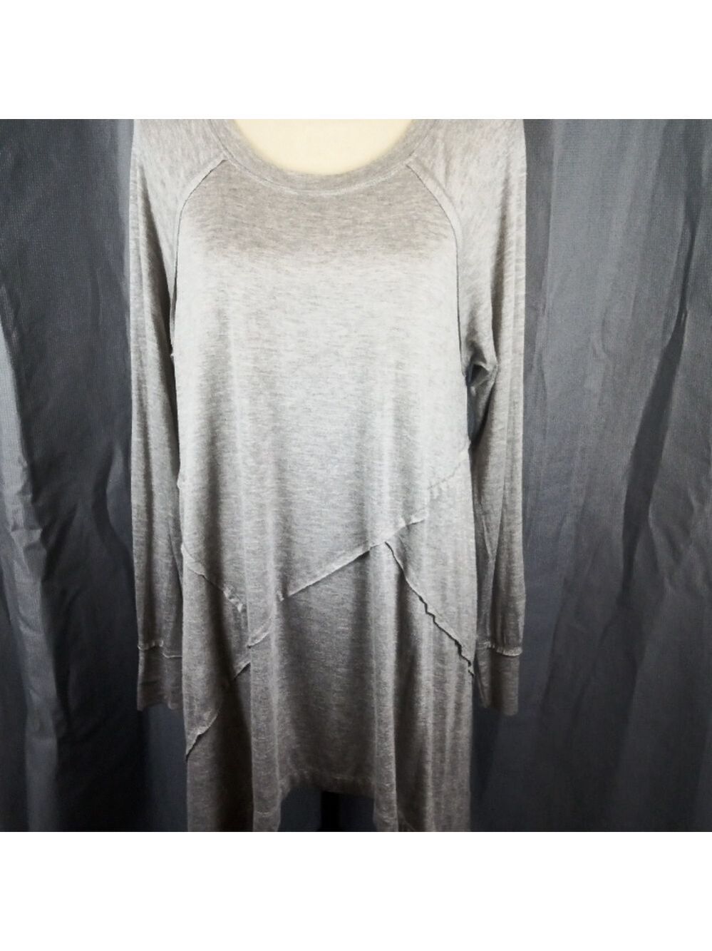 Verve Ami Gray Tunic Long Sleeve Size Large